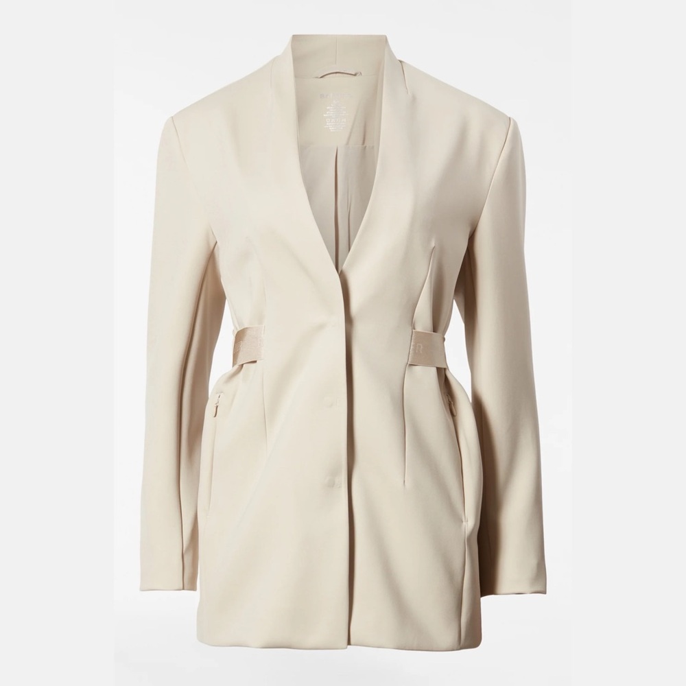 NWT Bandier Sport Logo Blazer in Pumice Stone — S